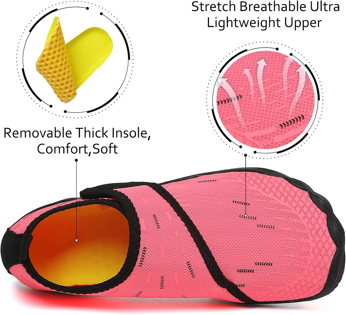 Water Shoes 男式女式速干赤脚游泳沙滩泳池鞋 水上瑜伽袜适合远足、散步、潜水、冲浪、户外水上运动