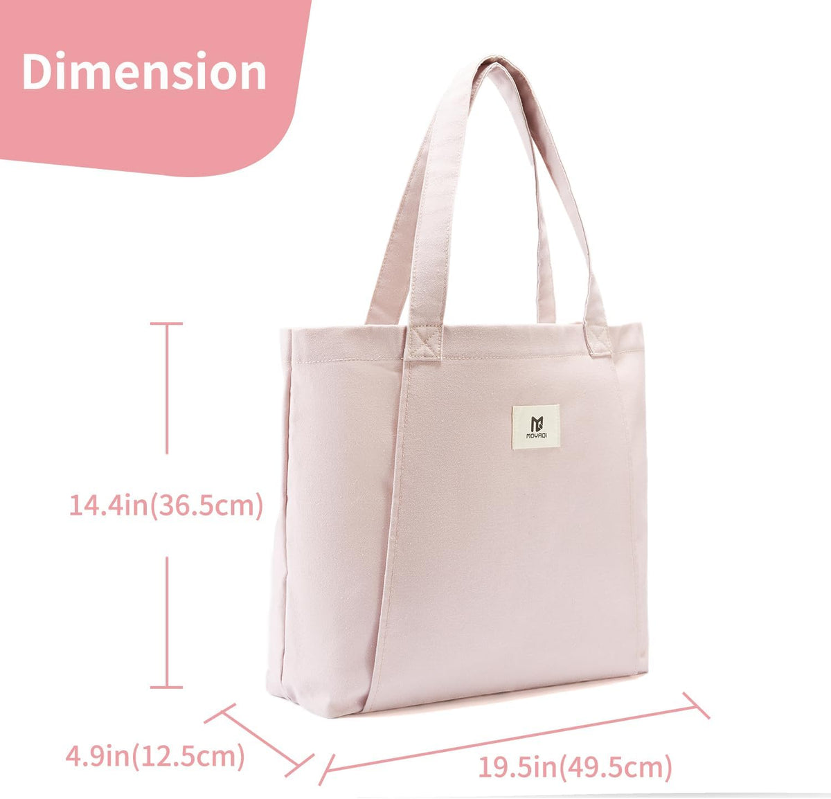 Moyaqi 帆布手提包带瑜伽垫携带口袋手提单肩包适用于办公室、锻炼、普拉提、旅行、沙滩和健身房