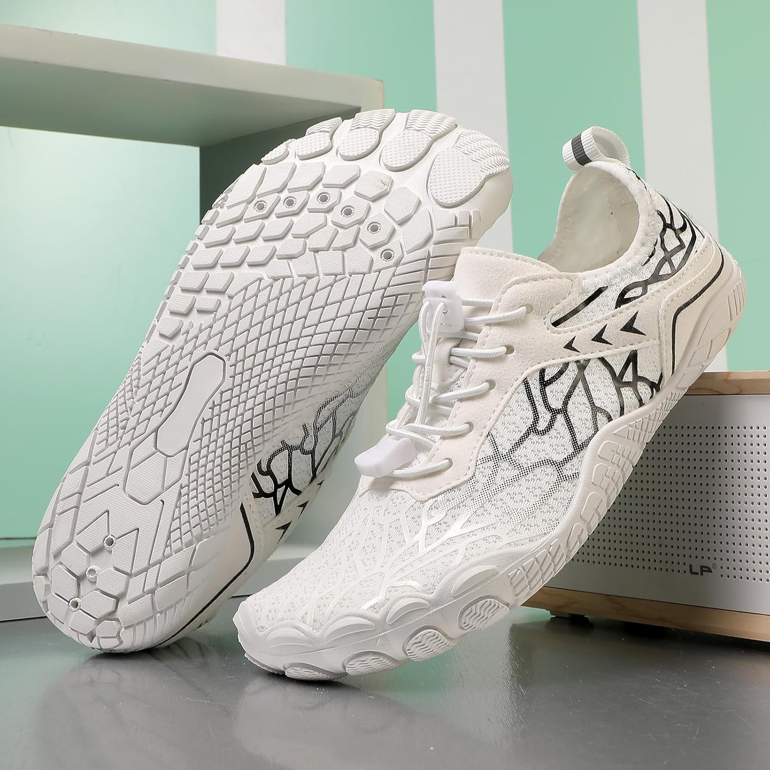 Hike Barefoot Shoes 女士男士,中性款赤脚水鞋透气防滑徒步鞋,适合徒步、散步、跑步、瑜伽和水上运动