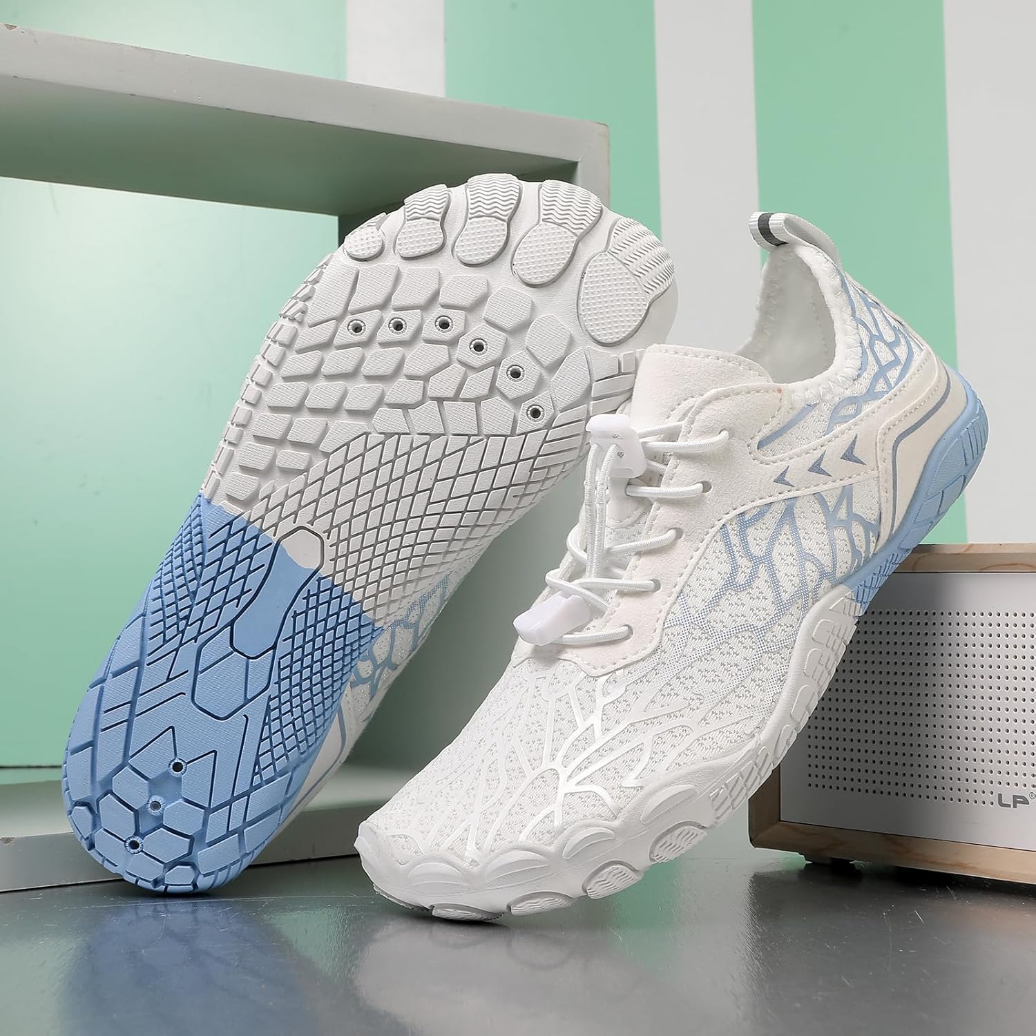 Hike Barefoot Shoes 女士男士,中性款赤脚水鞋透气防滑徒步鞋,适合徒步、散步、跑步、瑜伽和水上运动