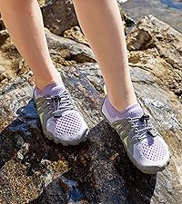 Stelle 赤脚鞋女士男士徒步水鞋带可调节鞋带成人速干沙滩游泳泳池越野跑步户外运动划船攀岩瑜伽