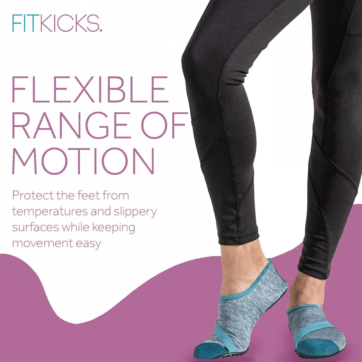 FITKICKS Original 女式可折叠 Active Lifestyle 极简主义鞋 赤脚瑜伽运动水鞋