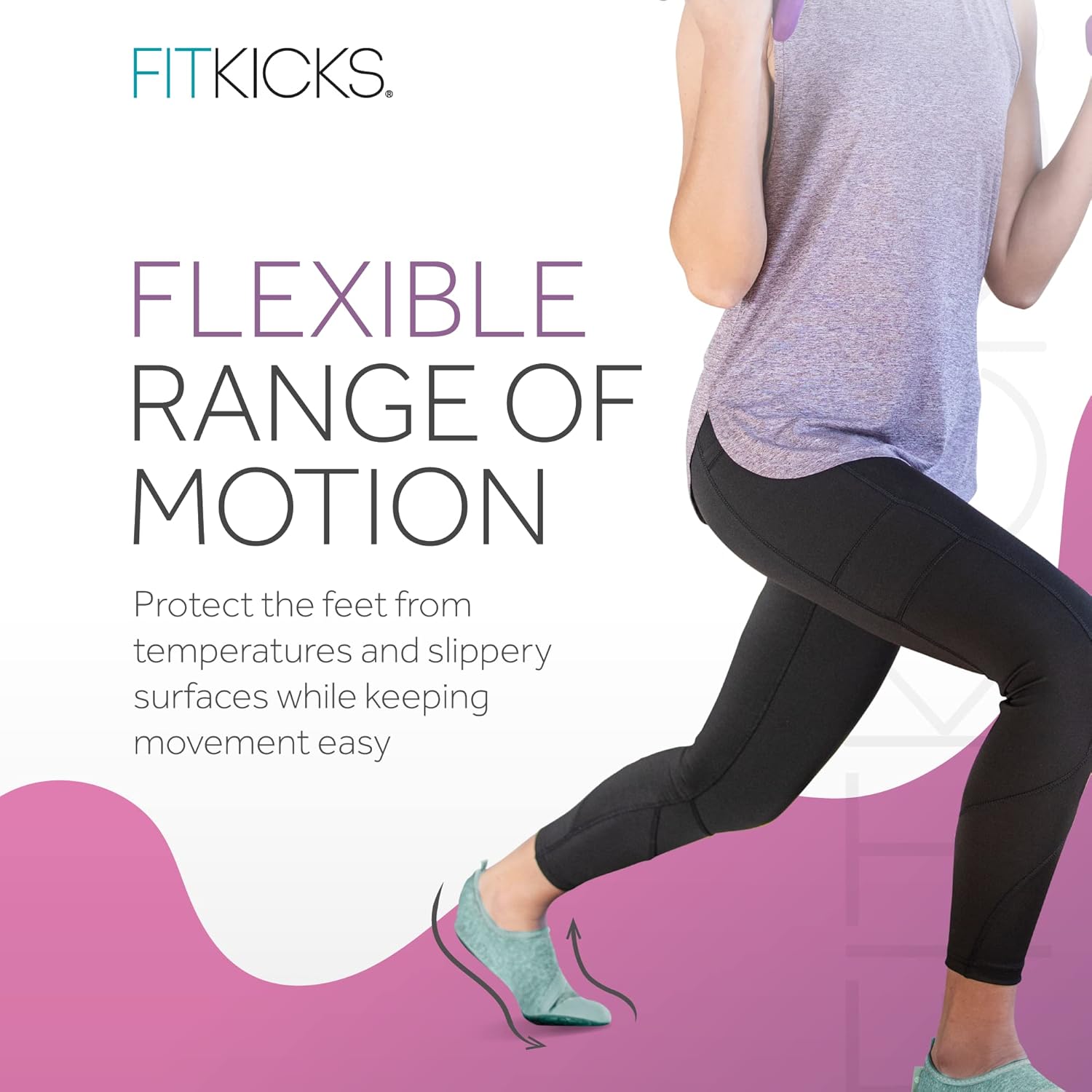 FITKICKS Original 女式可折叠 Active Lifestyle 极简主义鞋 赤脚瑜伽运动水鞋