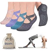 Ozaiic 女式瑜伽袜防滑抓地带,非常适合普拉提、纯芭蕾舞、舞蹈、赤脚锻炼