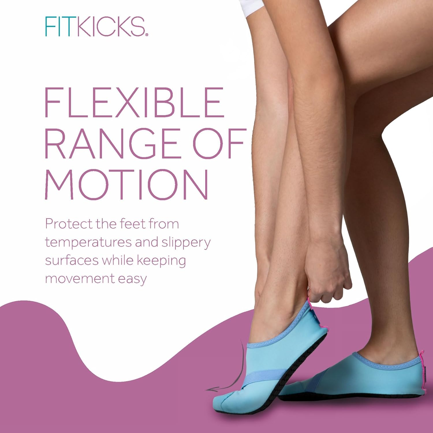 FITKICKS Original 女式可折叠 Active Lifestyle 极简主义鞋 赤脚瑜伽运动水鞋