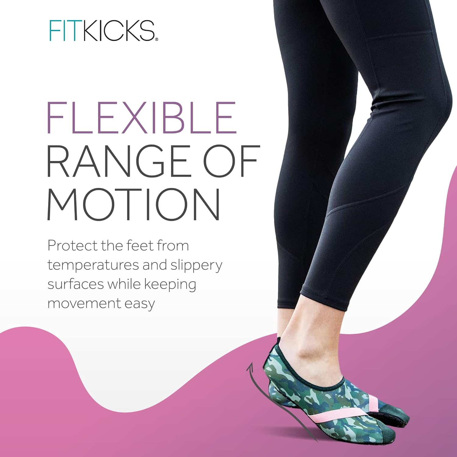 FITKICKS Original 女式可折叠 Active Lifestyle 极简主义鞋 赤脚瑜伽运动水鞋