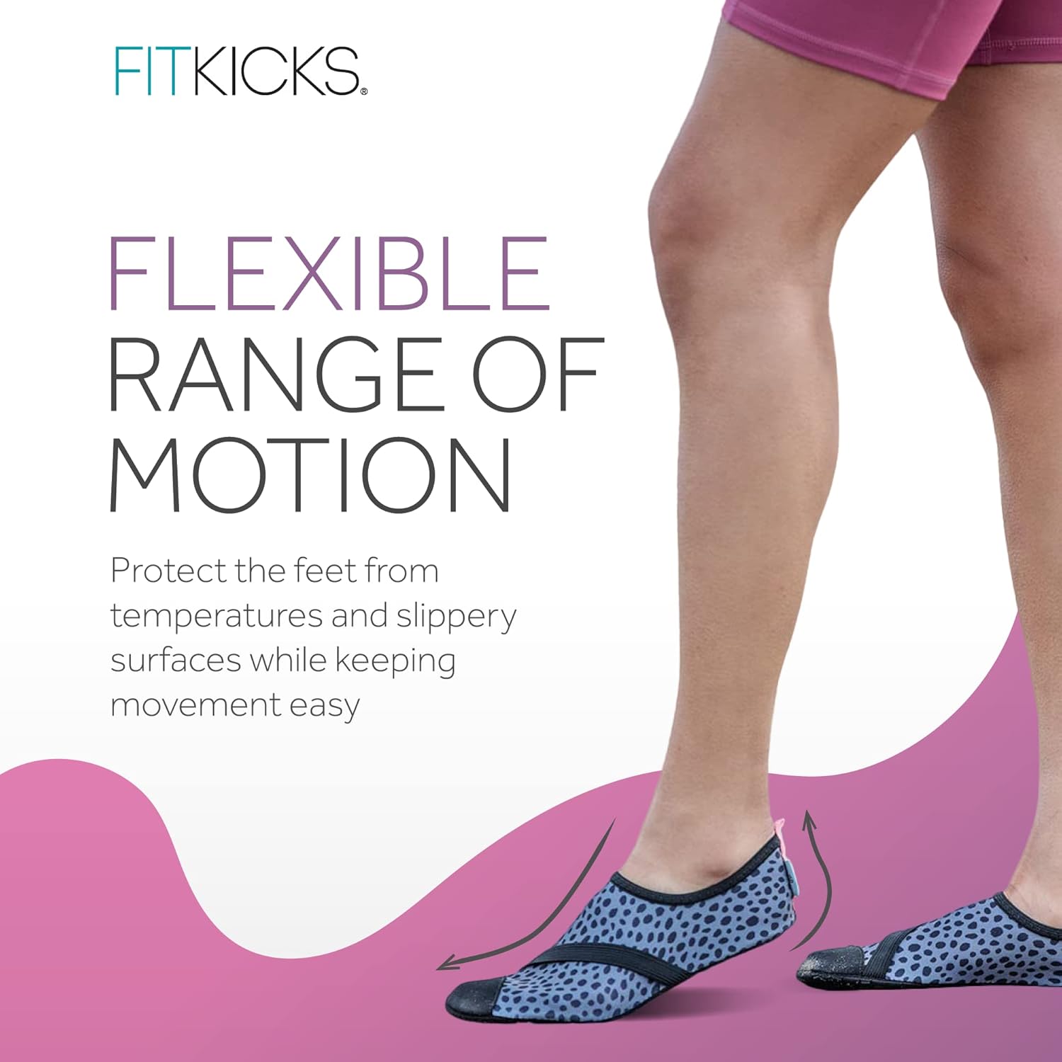 FITKICKS Original 女式可折叠 Active Lifestyle 极简主义鞋 赤脚瑜伽运动水鞋