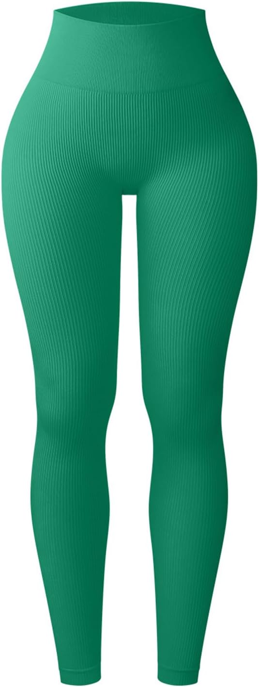 4 件套运动套装女式罗纹打底裤服装瑜伽套装运动装搭配健身普拉提服装