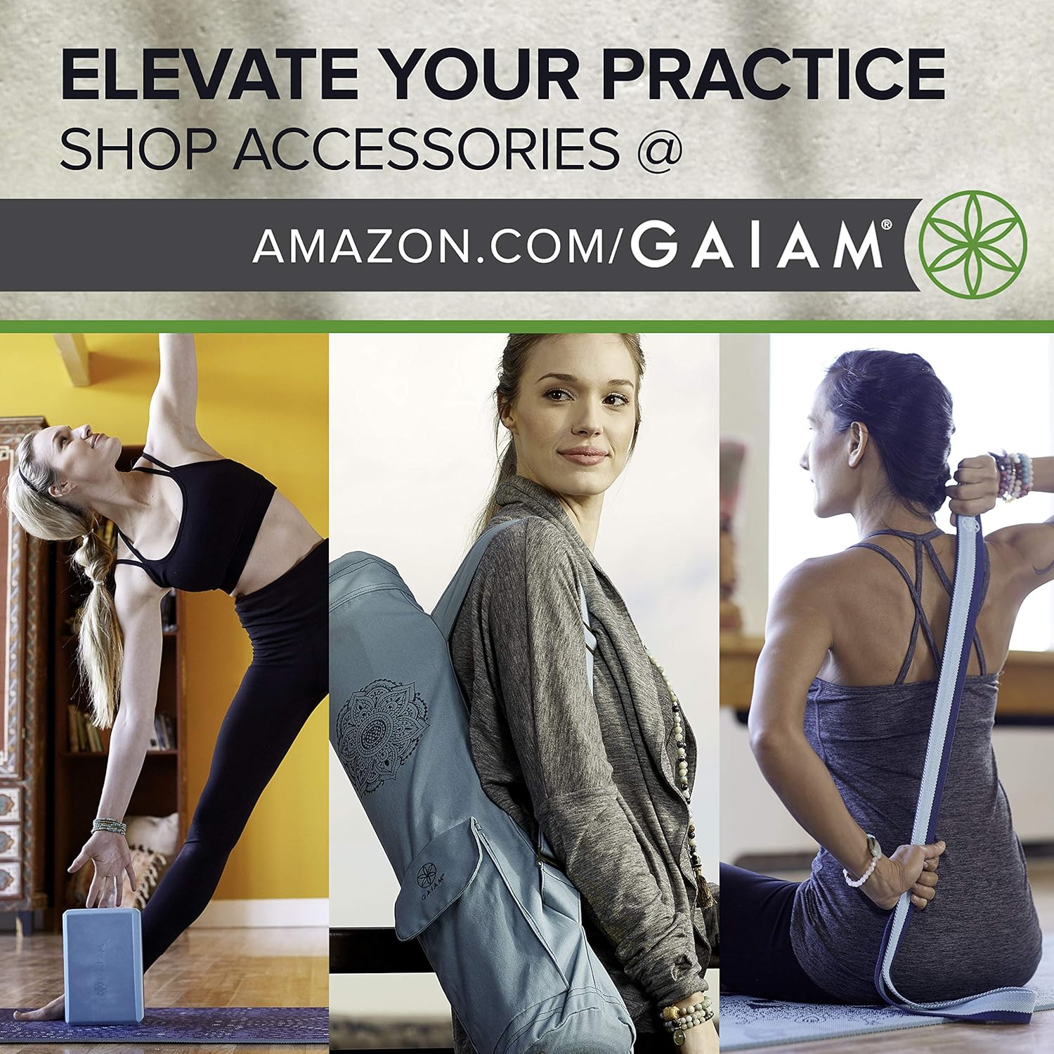 Gaiam 瑜伽袜脚链 - 抓地力强的暖腿脚踝袜适用于瑜伽、巴雷、普拉提、舞蹈、有氧运动