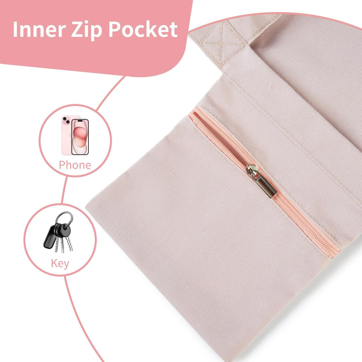 Moyaqi 帆布手提包带瑜伽垫携带口袋手提单肩包适用于办公室、锻炼、普拉提、旅行、沙滩和健身房