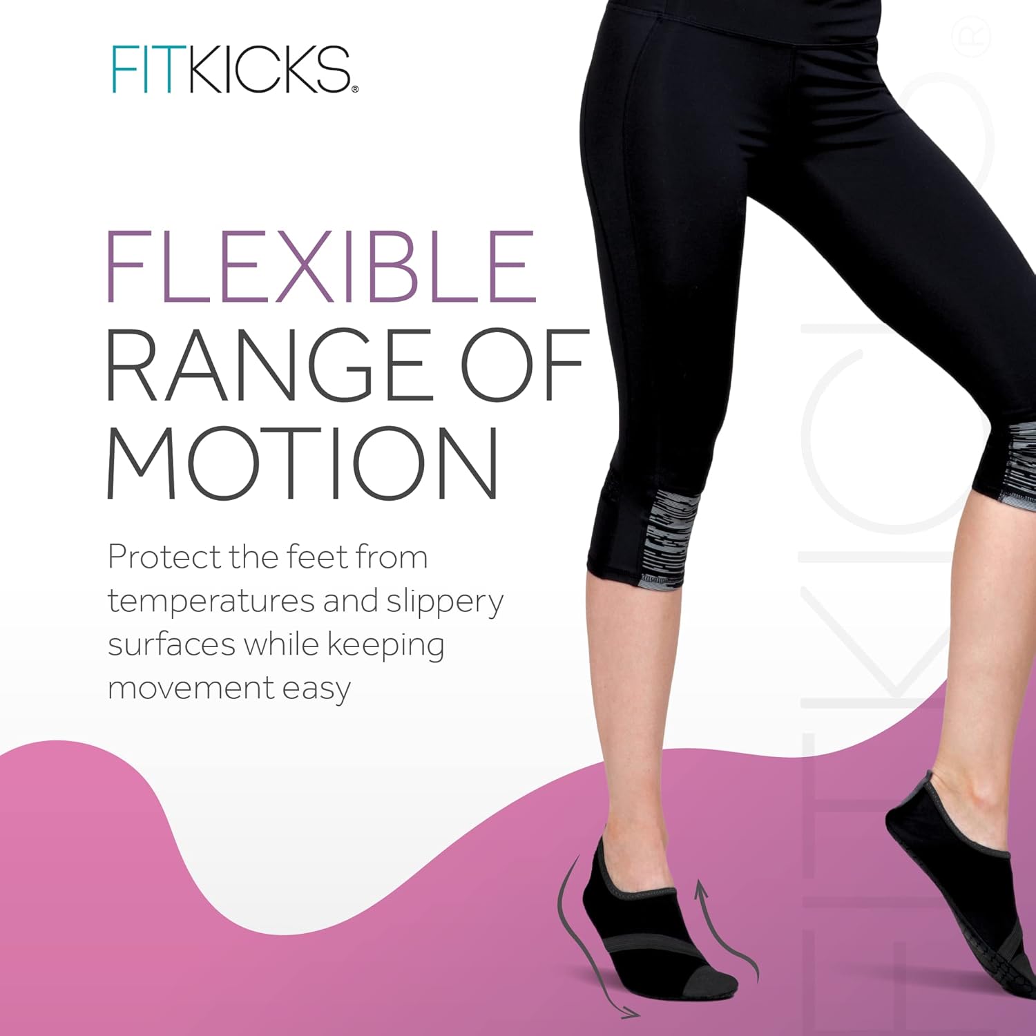 FITKICKS Original 女式可折叠 Active Lifestyle 极简主义鞋 赤脚瑜伽运动水鞋