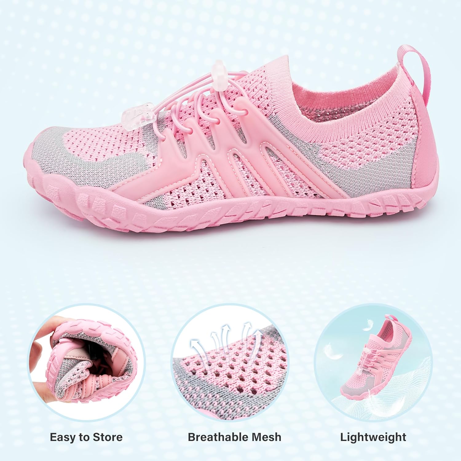 Stelle 赤脚鞋女士男士徒步水鞋带可调节鞋带成人速干沙滩游泳泳池越野跑步户外运动划船攀岩瑜伽