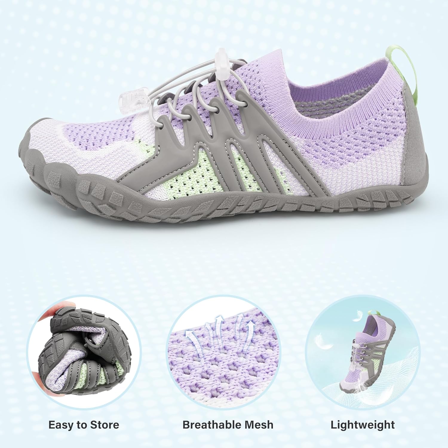 Stelle 赤脚鞋女士男士徒步水鞋带可调节鞋带成人速干沙滩游泳泳池越野跑步户外运动划船攀岩瑜伽