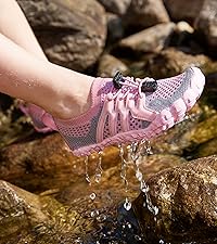 Stelle 赤脚鞋女士男士徒步水鞋带可调节鞋带成人速干沙滩游泳泳池越野跑步户外运动划船攀岩瑜伽