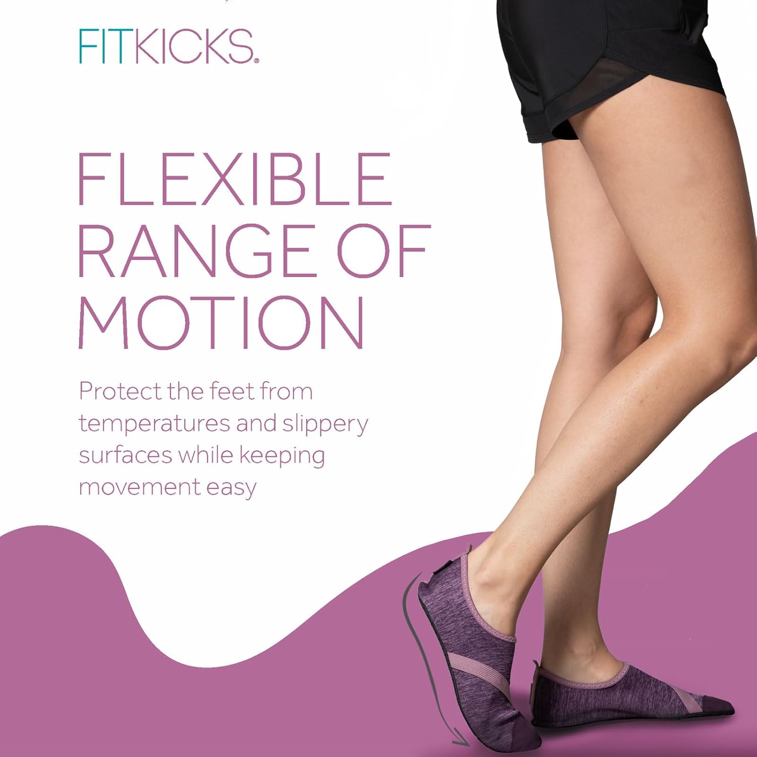 FITKICKS Original 女式可折叠 Active Lifestyle 极简主义鞋 赤脚瑜伽运动水鞋