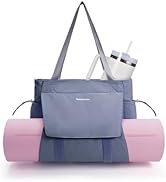 sportsnew 瑜伽垫包手提包瑜伽健身包男女防水湿口袋和钩环,快速取用存储瑜伽垫包