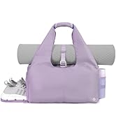 sportsnew 女士瑜伽健身包,带鞋隔层和干湿储物口袋和可调节瑜伽垫支架