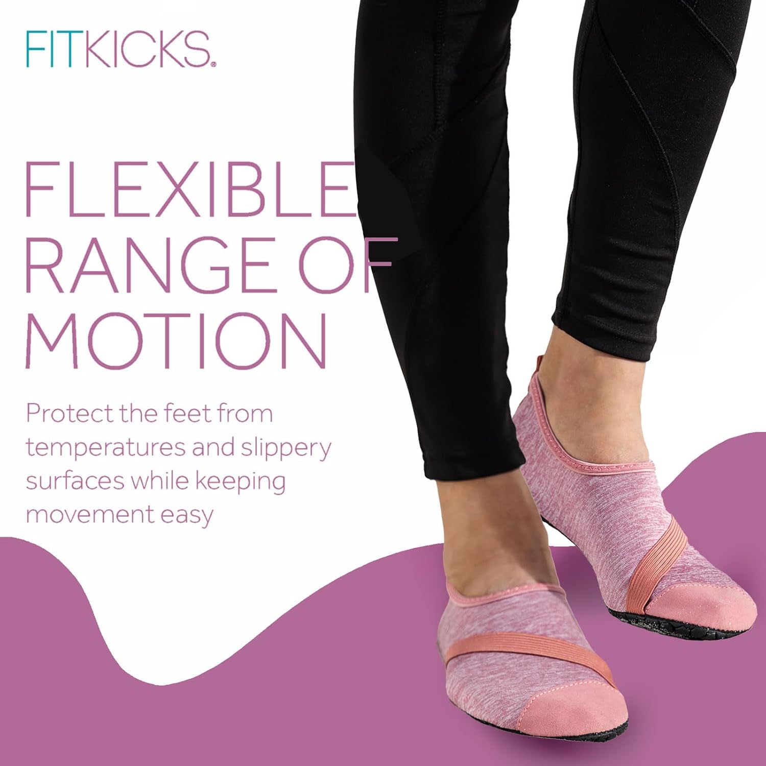 FITKICKS Original 女式可折叠 Active Lifestyle 极简主义鞋 赤脚瑜伽运动水鞋