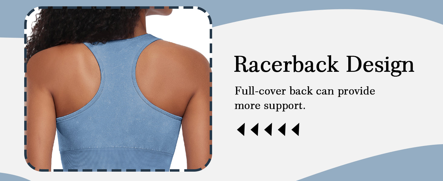 OLCHEE 女式锻炼套装 2 件套 - 酸洗无缝瑜伽服高腰打底裤加垫工字背心运动文胸健身房套装