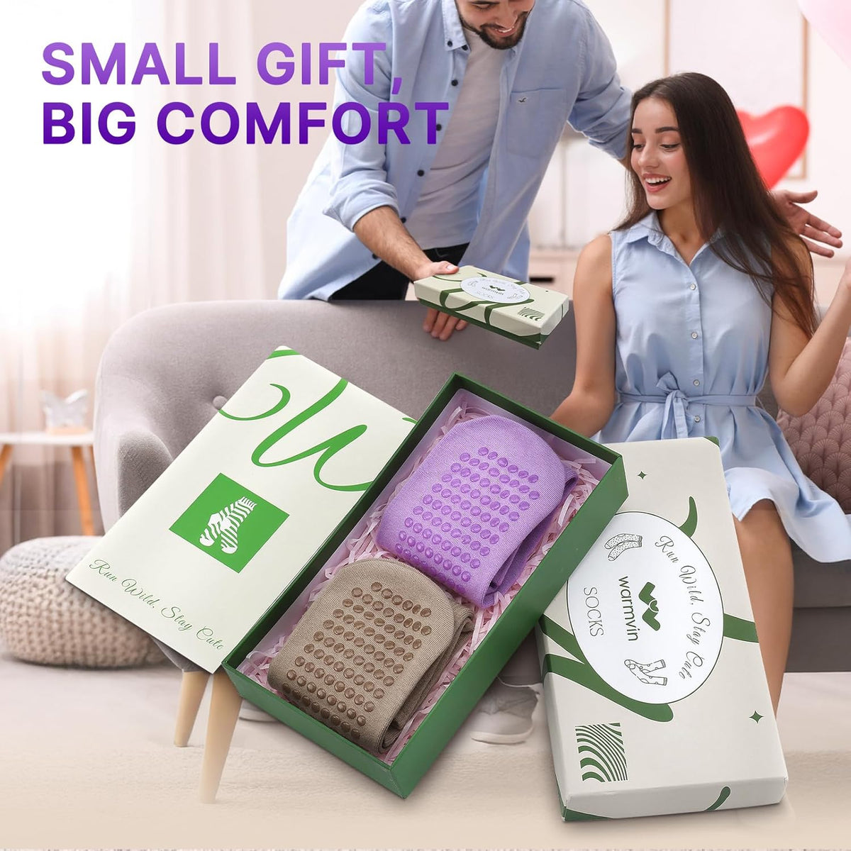 防滑普拉提瑜伽袜带抓地力女式 – 时尚水手袜,适合芭蕾舞和锻炼(尺码 5-9)