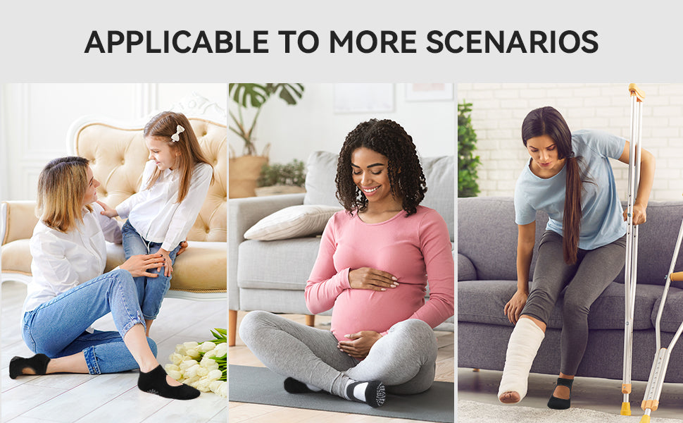 瑜伽袜防滑袜带抓力普拉提芭蕾舞袜 女式