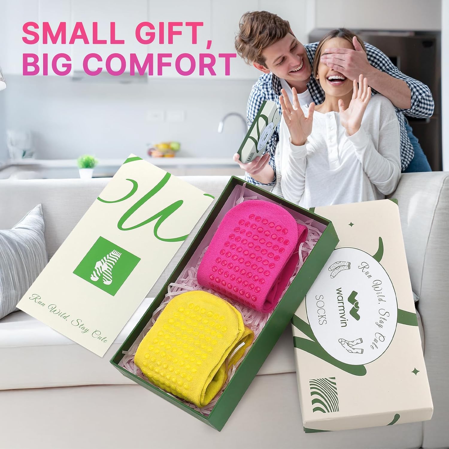 防滑普拉提瑜伽袜带抓地力女式 – 时尚水手袜,适合芭蕾舞和锻炼(尺码 5-9)