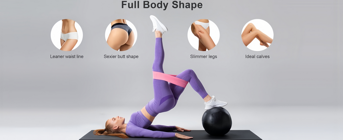 Pilates 女士必备套装 – 更好的瑜伽普拉提套装,适用于家庭锻炼,带普拉提环和球套装,提臀带,8 字形阻力带,瑜伽带可拉伸