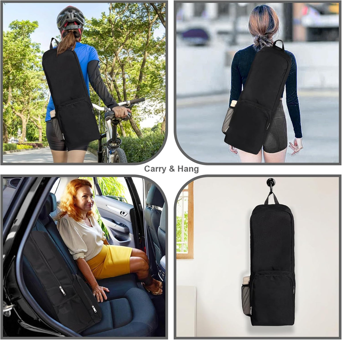 瑜伽垫包侧面网眼拉链口袋外部湿隔层轻质防水瑜伽垫包