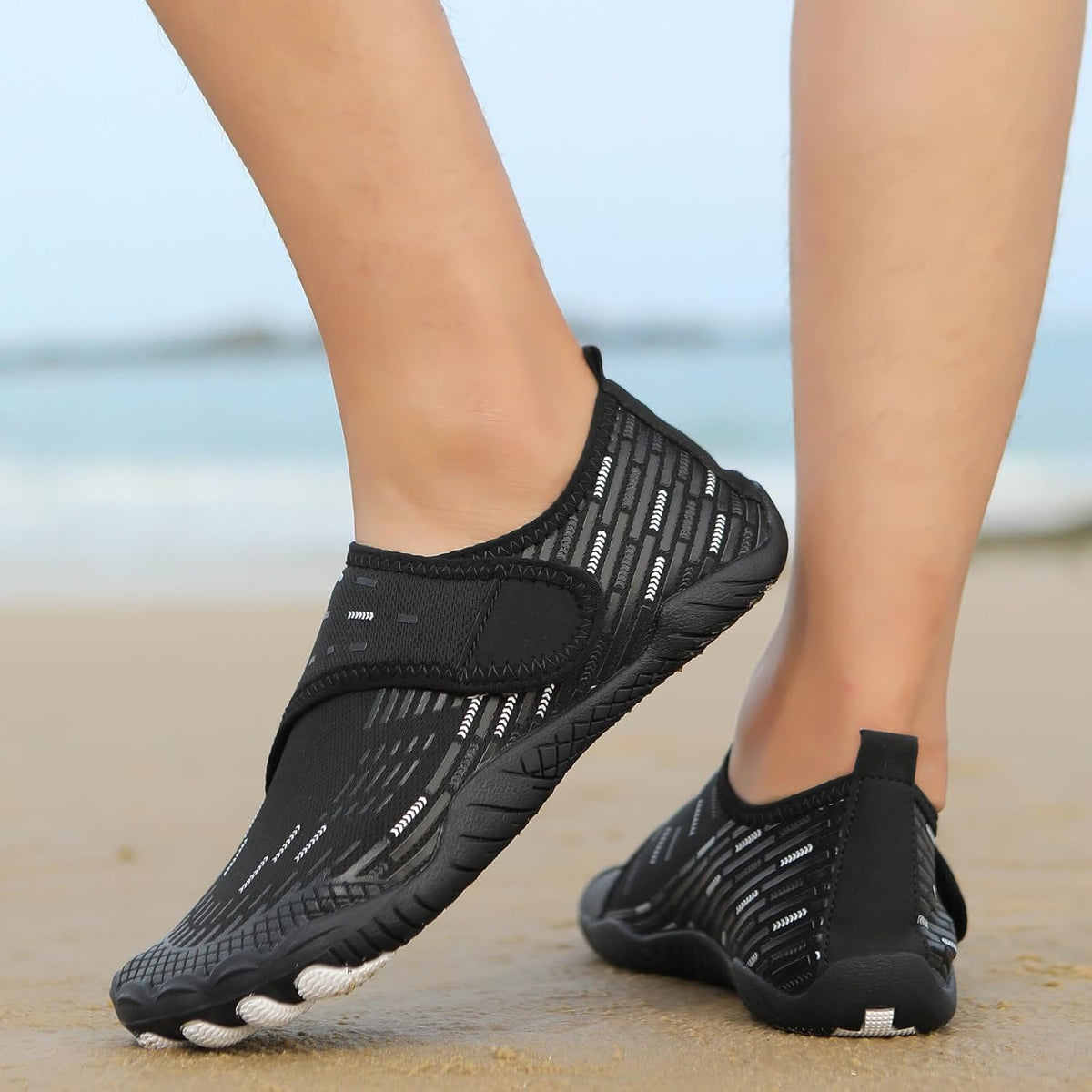 Water Shoes 男式女式速干赤脚游泳沙滩泳池鞋 水上瑜伽袜适合远足、散步、潜水、冲浪、户外水上运动