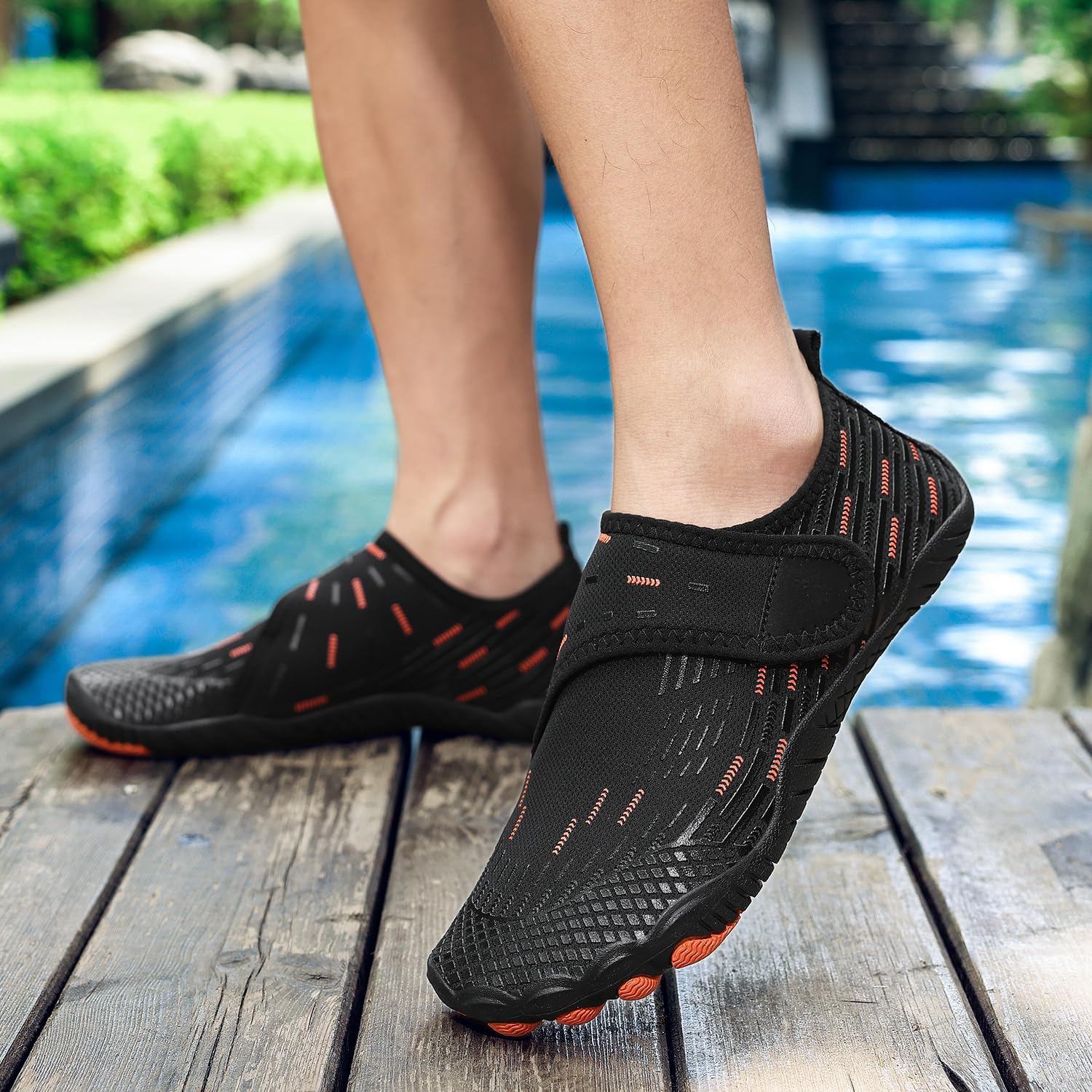 Water Shoes 男式女式速干赤脚游泳沙滩泳池鞋 水上瑜伽袜适合远足、散步、潜水、冲浪、户外水上运动