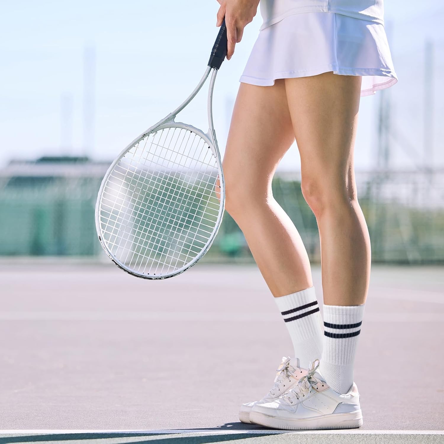 Toes Home 女式普拉提袜带防滑抓手,瑜伽船员袜适用于巴雷医院粘性拖鞋袜 4 双装