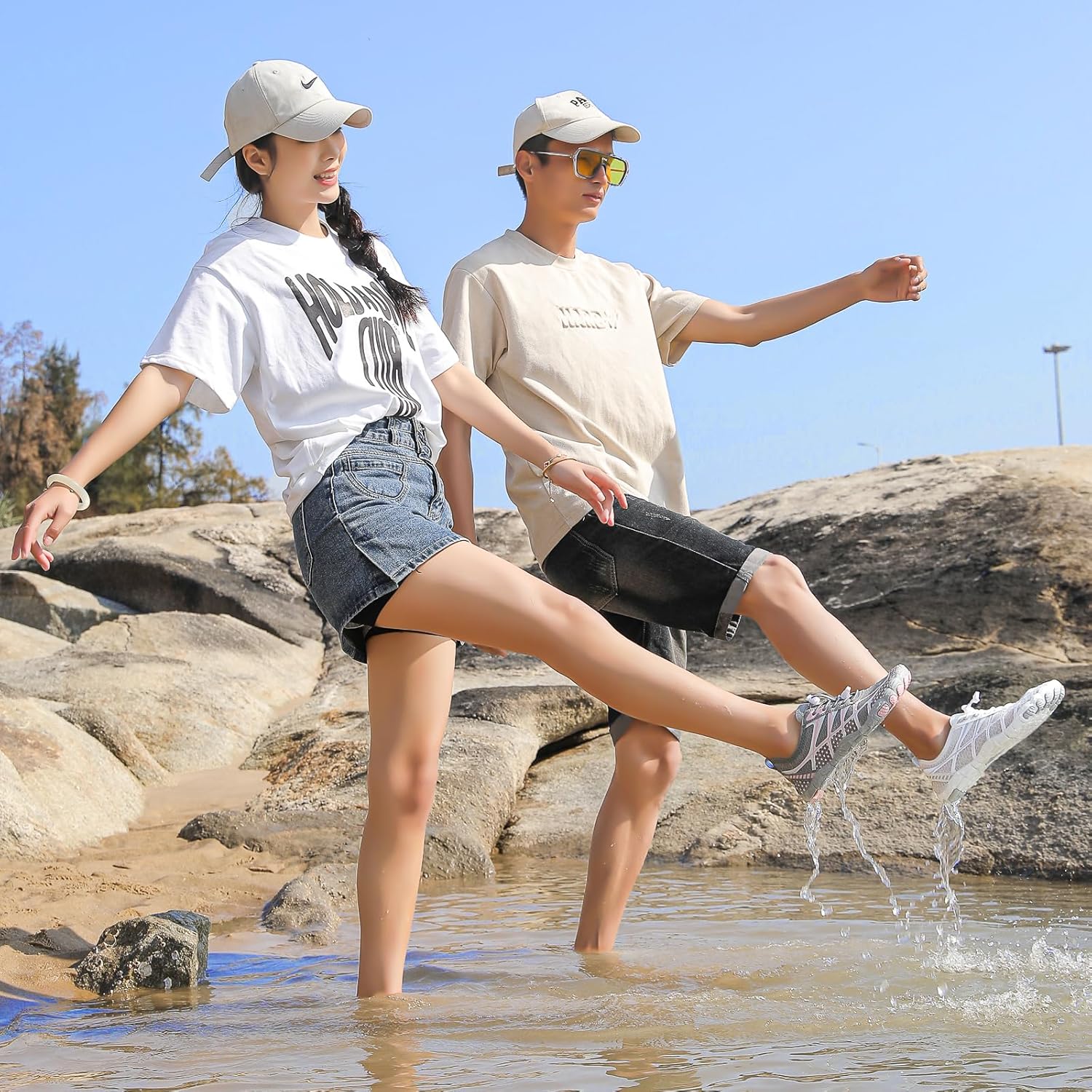 Hike Barefoot Shoes 女士男士,中性款赤脚水鞋透气防滑徒步鞋,适合徒步、散步、跑步、瑜伽和水上运动