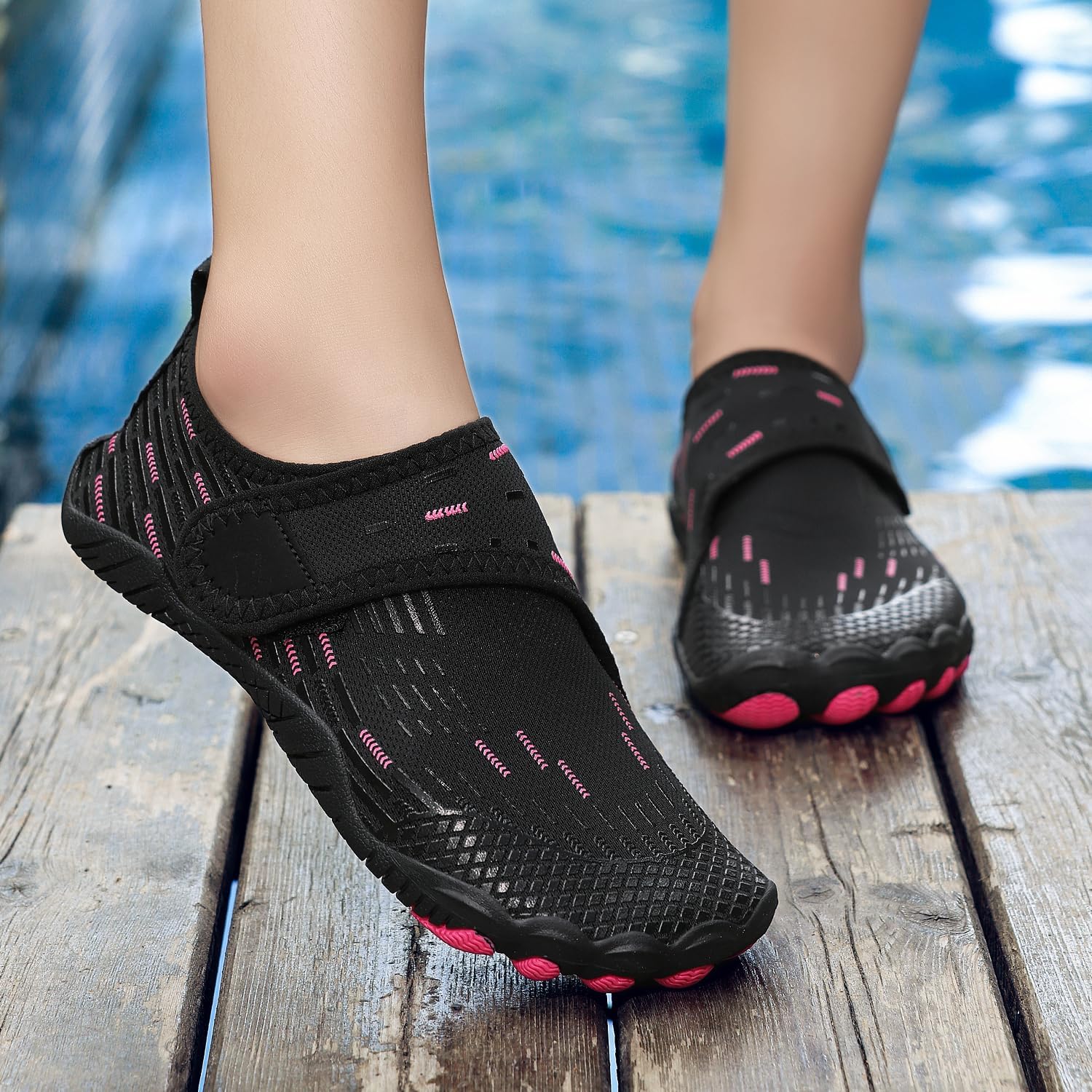 Water Shoes 男式女式速干赤脚游泳沙滩泳池鞋 水上瑜伽袜适合远足、散步、潜水、冲浪、户外水上运动