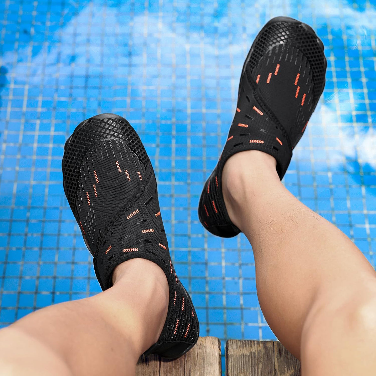 Water Shoes 男式女式速干赤脚游泳沙滩泳池鞋 水上瑜伽袜适合远足、散步、潜水、冲浪、户外水上运动