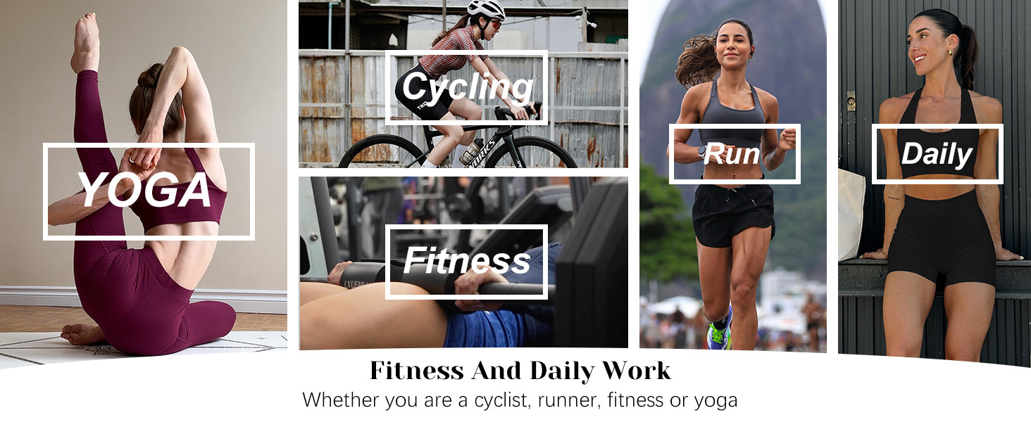 OLCHEE 女士健身套装 2 件套露背挂脖运动胸罩高腰提臀短裤瑜伽健身服休闲运动服