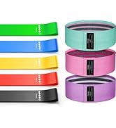Renoj Resistance Bands, Yoga Starter Sets for Women and Men, 3 Set of Stretch Exercise Workout Bands for Booty Legs, Elastic Pilates Flexbands