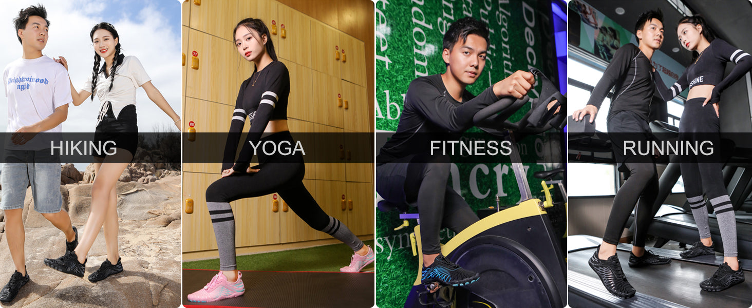 Hike Barefoot Shoes 女士男士,中性款赤脚水鞋透气防滑徒步鞋,适合徒步、散步、跑步、瑜伽和水上运动