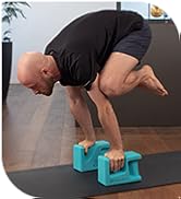 Deep-Zen® 瑜伽砖手腕支撑;瑜伽块 2 件装,带护膝和带子,减轻手腕重量;耐用、多功能瑜伽砖锻炼块套装,阻止瑜伽