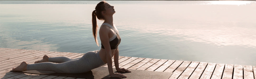 Moyaqi 帆布手提包带瑜伽垫携带口袋手提单肩包适用于办公室、锻炼、普拉提、旅行、沙滩和健身房