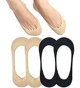 Toes Home 女式普拉提袜带防滑抓手,瑜伽船员袜适用于巴雷医院粘性拖鞋袜 4 双装