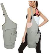 sportsnew 瑜伽垫包手提包瑜伽健身包男女防水湿口袋和钩环,快速取用存储瑜伽垫包