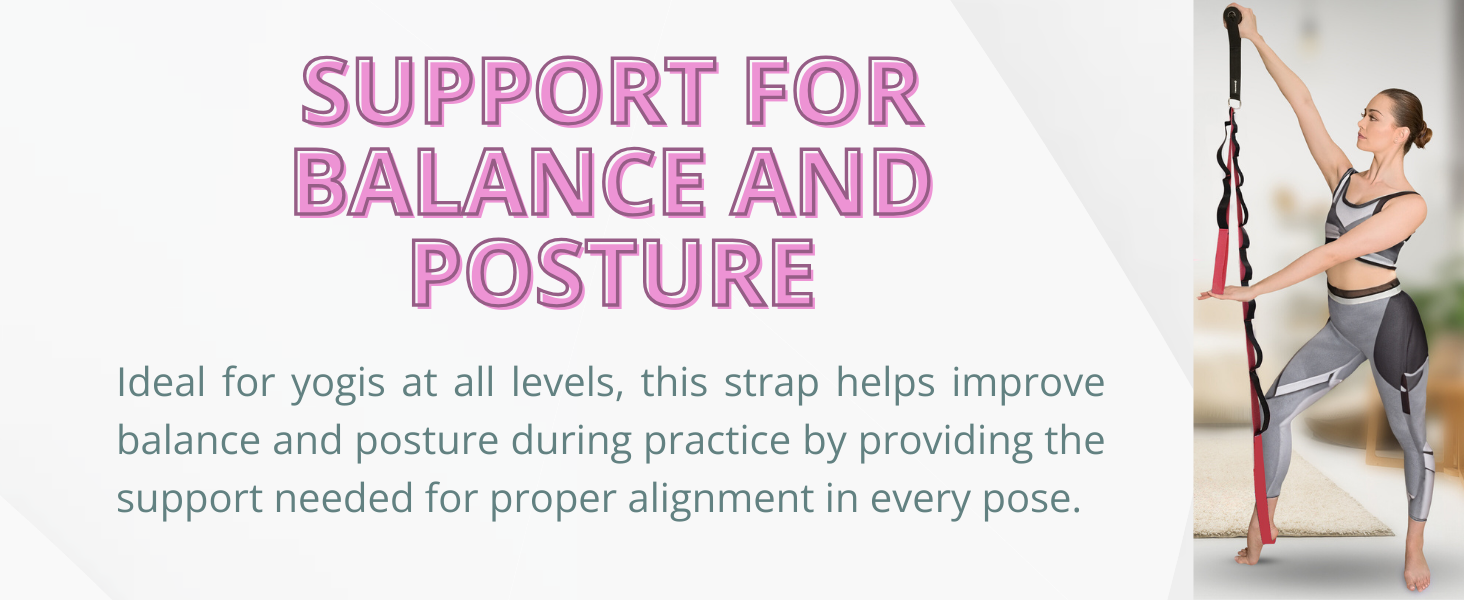 10-Loop Yoga Strap with Door Anchor – Stretch Strap for Flexibility, Deep Stretching, and Improved Balance – Perfect Yoga Accessory for All Fitness Levels