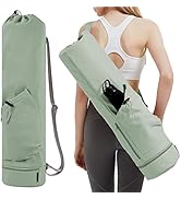 sportsnew 女士瑜伽健身包,带鞋隔层和干湿储物口袋和可调节瑜伽垫支架