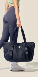 瑜伽垫包 - 8 口袋健身包适合 1.27 厘米厚的垫子和积木,可拆卸肩带 | 大号包带垫托,适合女士、男士| 行李袋,手提包