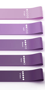 Renoj Resistance Bands, Yoga Starter Sets for Women and Men, 3 Set of Stretch Exercise Workout Bands for Booty Legs, Elastic Pilates Flexbands