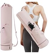 sportsnew 女士瑜伽健身包,带鞋隔层和干湿储物口袋和可调节瑜伽垫支架