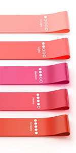 Renoj Resistance Bands, Yoga Starter Sets for Women and Men, 3 Set of Stretch Exercise Workout Bands for Booty Legs, Elastic Pilates Flexbands