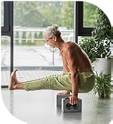 Deep-Zen® 瑜伽砖手腕支撑;瑜伽块 2 件装,带护膝和带子,减轻手腕重量;耐用、多功能瑜伽砖锻炼块套装,阻止瑜伽