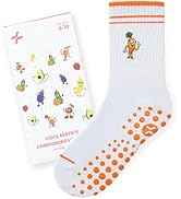 CoolMate 女式普拉提袜,瑜伽袜,船员防滑女士,适合锻炼,桶,普拉提礼品