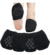 Toes Home 女式普拉提袜带防滑抓手,瑜伽船员袜适用于巴雷医院粘性拖鞋袜 4 双装